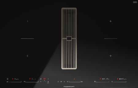 Индукционная варочная панель с вытяжкой KMI 8590.0 SR Black Chrome